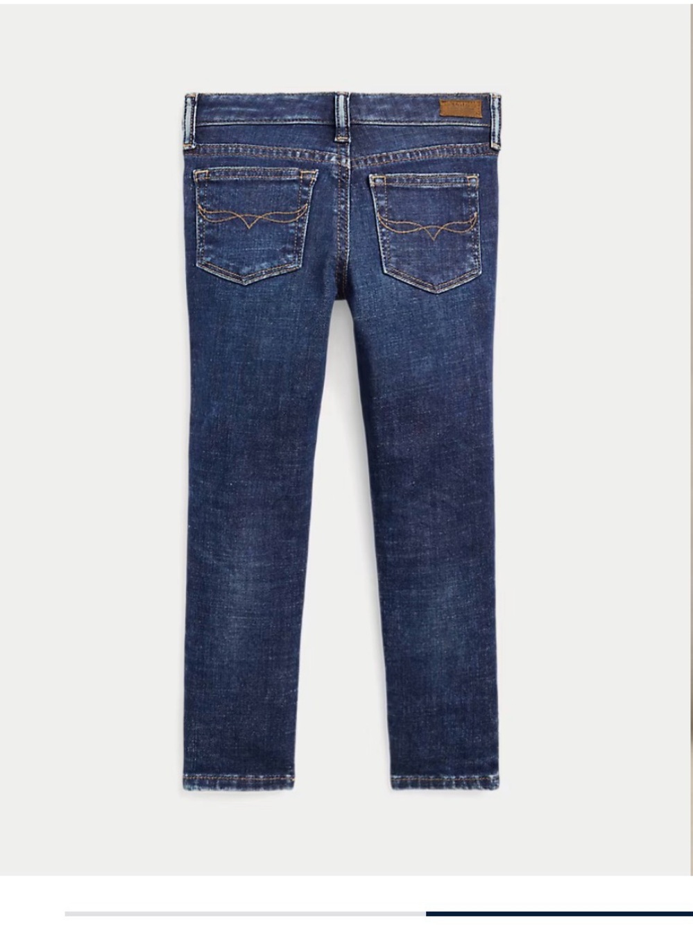 Dark Wash Skinny Jeans - Back Pocket Detailing